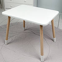Дитячий прямокутний столик ВхШхГ 46х60х45, стіл у дитячу від 1 року, білий