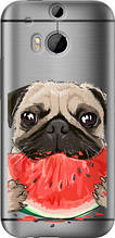 Чохол на HTC One M8 dual sim Мопс і кавун "4665u-55-851"