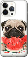 Чохол на iPhone 13 Pro Мопс і кавун "4665u-2372-851"