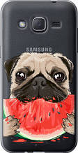Чохол на Samsung Galaxy J2 J200H Мопс і кавун "4665u-190-851"