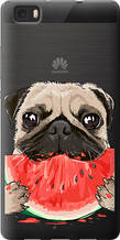 Чохол на Huawei Ascend P8 Lite Мопс і кавун "4665u-126-851"