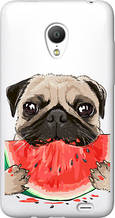Чохол на Meizu MX3 Мопс і кавун "4665u-310-851"