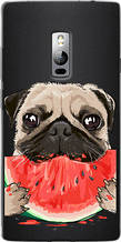 Чохол на OnePlus 2 Мопс і кавун "4665u-386-851"