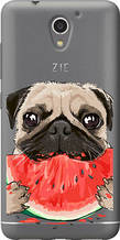 Чохол на ZTE A510 Мопс і кавун "4665u-432-851"