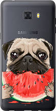 Чохол на Samsung Galaxy C9 Pro Мопс і кавун "4665u-720-851"