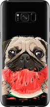 Чохол на Samsung Galaxy S8 Plus Мопс і кавун "4665u-817-851"