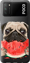 Чохол на Xiaomi Poco M3 Мопс і кавун "4665u-2200-851"