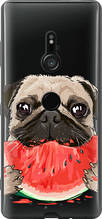 Чохол на Sony Xperia XZ3 H9436 Мопс і кавун "4665u-1540-851"