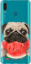 Чохол на Huawei Y9 2019 Мопс і кавун "4665u-1602-851"