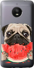 Чохол на Motorola Moto E4 Plus Мопс і кавун "4665u-1000-851"