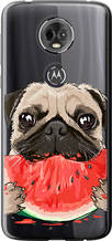 Чохол на Motorola Moto E5 Plus Мопс і кавун "4665u-1412-851"