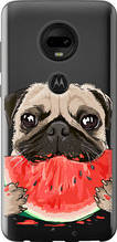 Чохол на Motorola Moto G7 Мопс і кавун "4665u-1614-851"