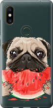 Чохол на Xiaomi Mi Mix 2s Мопс і кавун "4665u-1438-851"