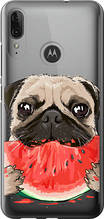 Чохол на Motorola Moto E6 Plus Мопс і кавун "4665u-1780-851"