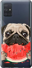 Чохол на Samsung Galaxy A71 2020 A715F Мопс і кавун "4665u-1826-851"