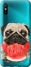 Чохол на Xiaomi Redmi 9A Мопс і кавун "4665u-2034-851"