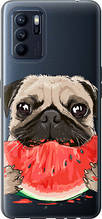 Чохол на Oppo Reno6 Z Мопс і кавун "4665u-2477-851"