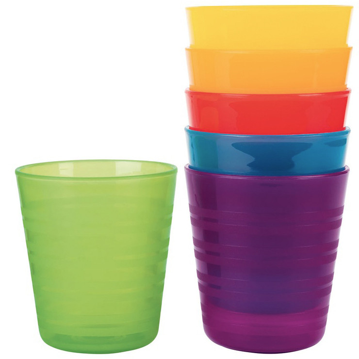Набір пластикових склянок Ernesto 6 шт. багаторазові різнобарвні PK-12153
