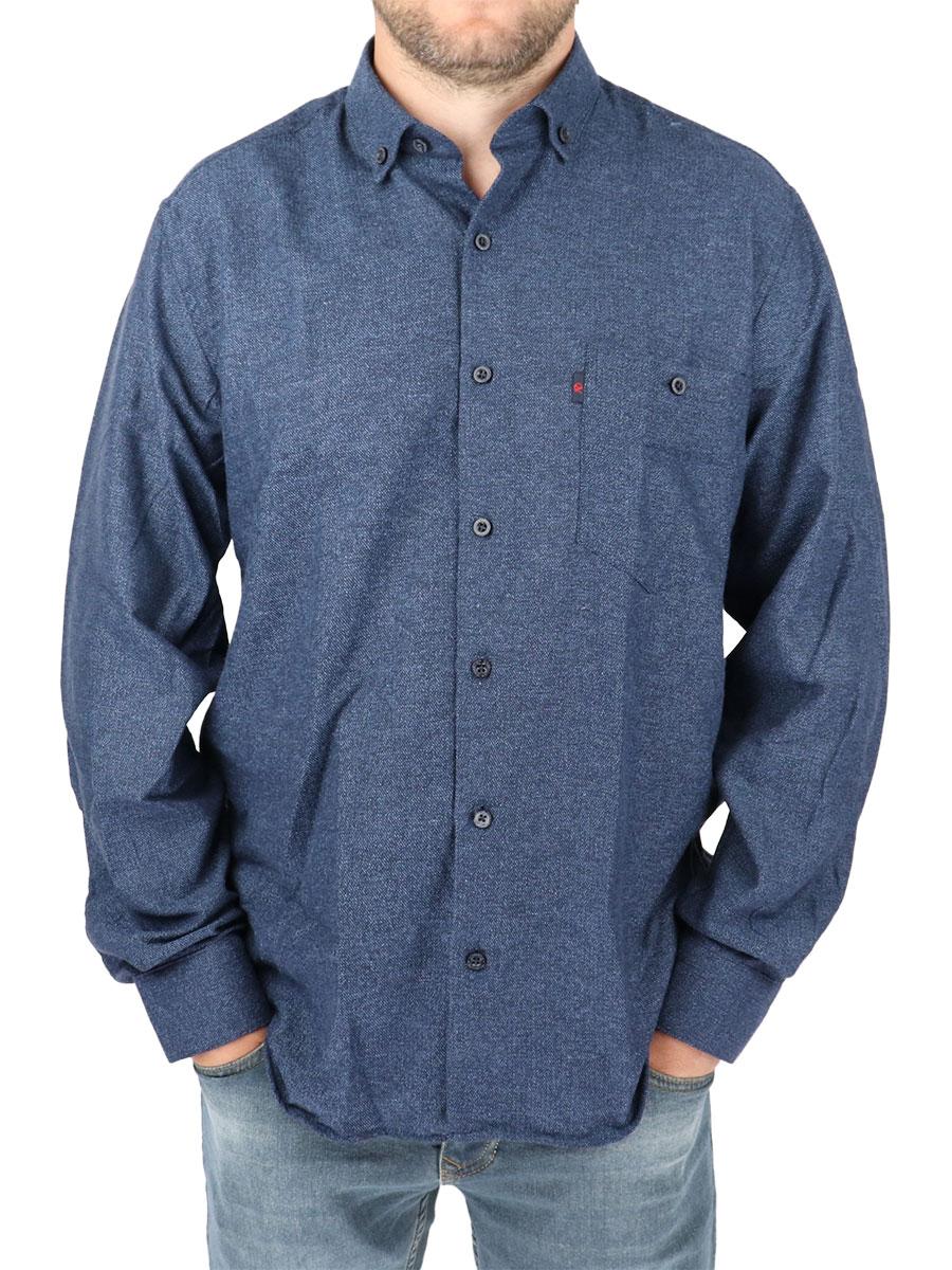 Синя бавовняна чоловіча сорочка Negredo 3000-H#396, фото 1