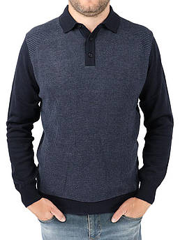 Комбінований чоловічий светр Konko KT 2509 Lacivert