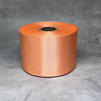 Атласна стрічка 5 см, колір персиковий, 1 рулон (23 м), арт 019292, Персиковий