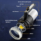Ліхтар переносний CH-22031-XPG+LED(White+Yellow), Li-Ion аккум, фото 2