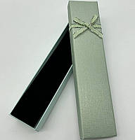 Подарункова коробочка для браслета з бантиком. Салатова. Відмінне доповнення до подарунка. Оплата при отриманні.