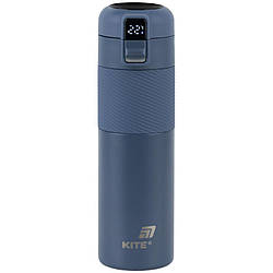 Термос з термодатчиком 450 мл синій k25-1227-2