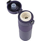 Термос з термодатчиком 450 мл фіолетовий k25-1227-3, фото 3