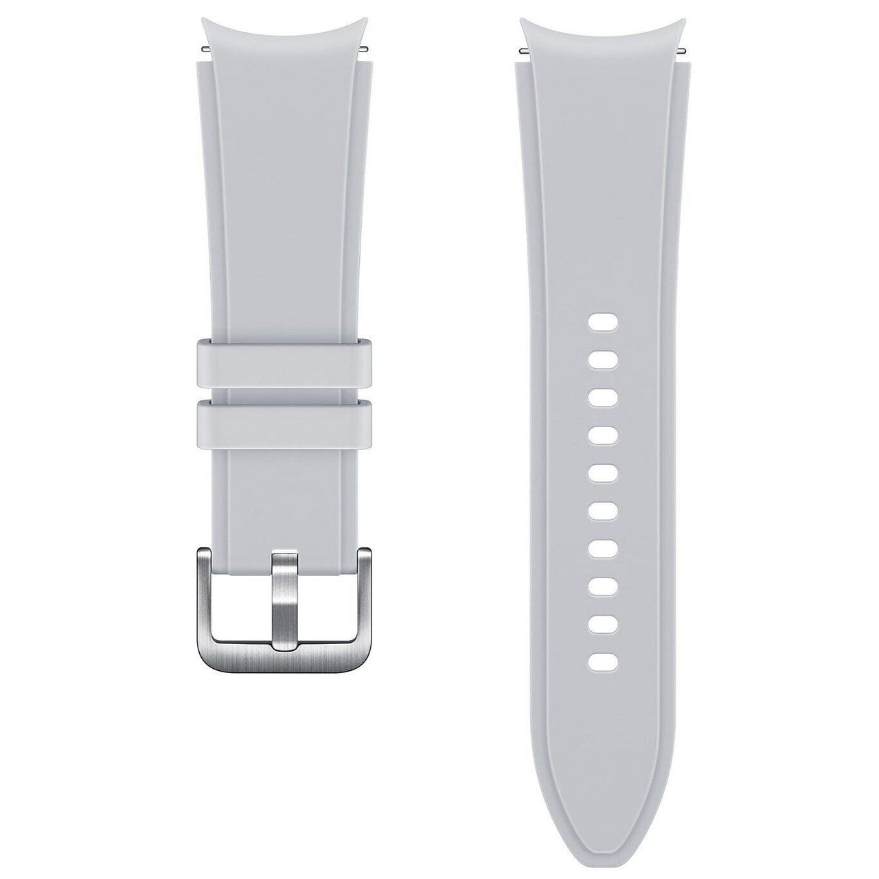 Ремінець Samsung Ridge Sport Band для Samsung Galaxy (20 mm, S/M) / Watch 4 / Watch 5 / Watch 6 Silver (ET-SFR88SSEGRU) OEM, фото 1