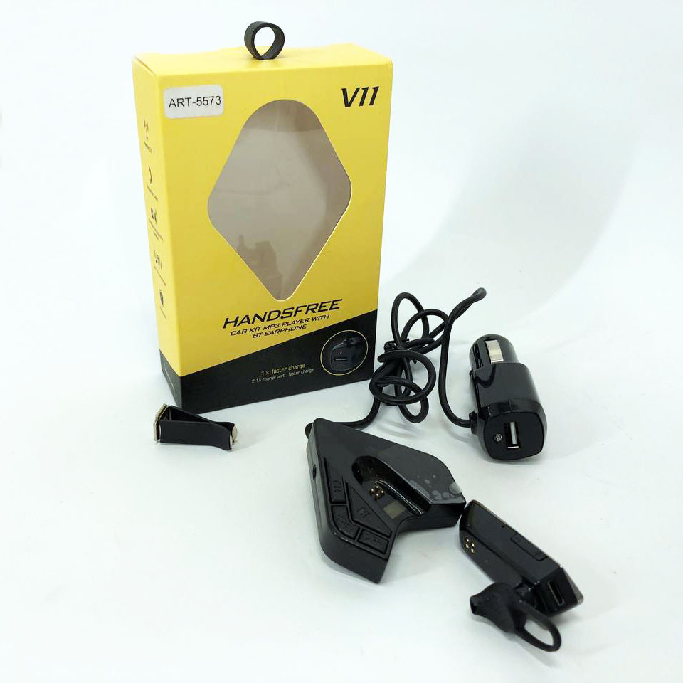 Fm модулятор для автомобіля FM V11 BT, Приймач Bluetooth з FM-трансляцією для автомобіля QJ-51, фото 1