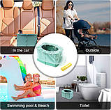 Дитячий складаний дорожній горщик ЗЕЛЕНИЙ, фото 2