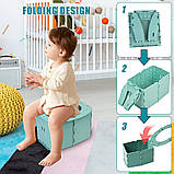 Дитячий складаний дорожній горщик ЗЕЛЕНИЙ, фото 4