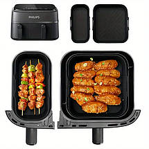 Набір форм в аерогриль прямокутна та квадратна силіконові 19398 2 шт чорний ID 5156193, фото 4