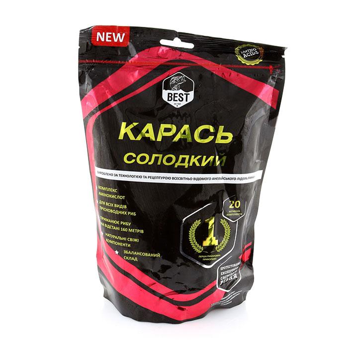 Ефективна Прикормка на рибалку з комплексом амінокислот Best Карась солодкий 900г, Підгодівля для риболовлі, фото 1