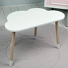 Дитячий столик хмаринка 46х70х40, стіл від 1 року для дитини, білий