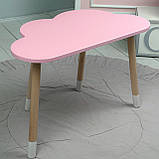 Дитячий стіл хмаринка 46х70х40, столик трюмо для дівчаток, рожевий, фото 2