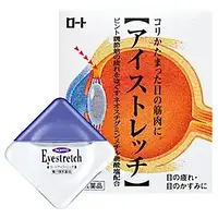 Очні краплі Rohto Eyestretch для відновлення роботи м'язів вашого ока / Японія / індекс свіжості 3 / 12 мл