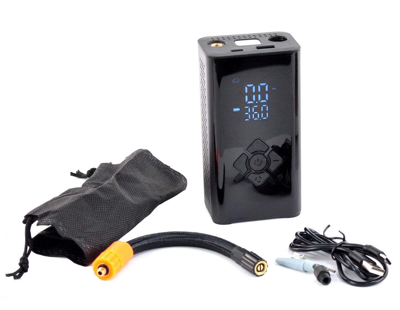 Електронасос D17-01 2000mAh 150PSI USB-C, Power Bank (10256)