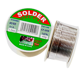 Припій Олово для паяння SOLDER 1мм, 40г.