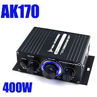 Аудіопідсилювач для акустики AK170, живлення 12 В потужність 2х20 Вт