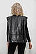 Жилет жіночий демісезонний екошкіра, колір чорний, 257R98-2, фото 4