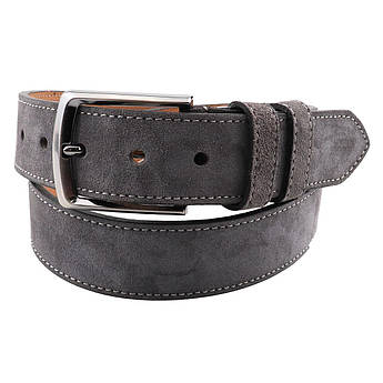 Сірий замшевий ремінь Bond BB 033-5 для чоловіків