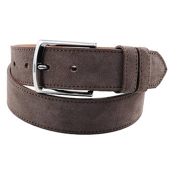 Замшевий чоловічий ремінь Bond BB 033-4 коричневого кольору