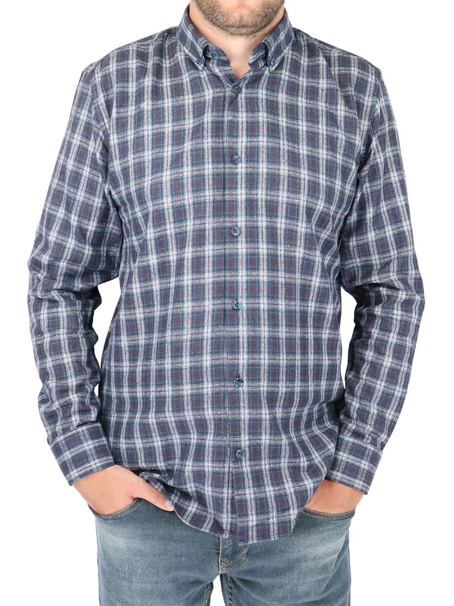 Комбінована сорочка в клітинку для чоловіків Desibel NR-1050 C-1032, фото 1