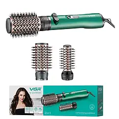 Фен щітка для волосся VGR V-498 2 в 1 з функцією іонізації та обертовою щіткою