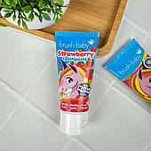 Дитяча зубна паста Brush-Baby Єдиноріжка від 3 років (фтор 1350, смак полуниці) 50 мл