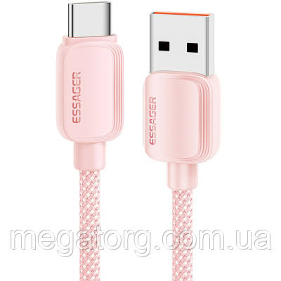 ORIGINAL! Дата кабель USB 2.0 AM to USB-C 1.0m 100W pink Essager (EXC7A-WL04-P) - Якість! Гарантія! MegaTorg.com.ua, фото 1