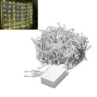 Популярний! Гірлянда світлодіодна новорічна тепла біла Водоспад 200 LED 2 x 2м - Краща якість тільки на Nukleon.com.ua