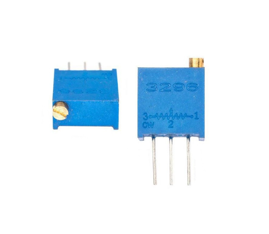 Резистор підстроювальний 3296W-104 1kOhm для регулювання струму та напруги в електронних схемах